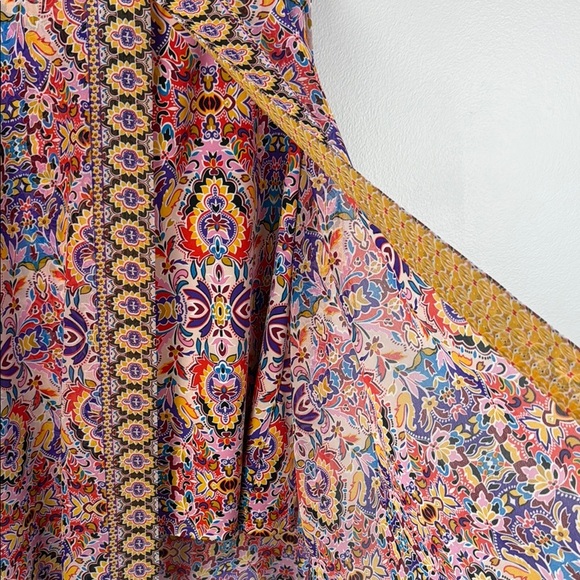 Zac & Rachel Multicoloured Hankerchief Relaxed Sleeveless Blouse Size Large - Picture 11 of 11